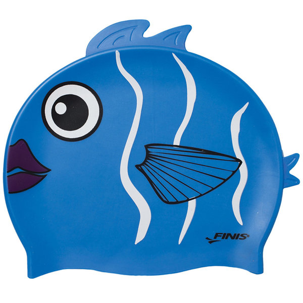 FINIS animal head cap silikon-Bademütze in Tierform, Fisch Blau