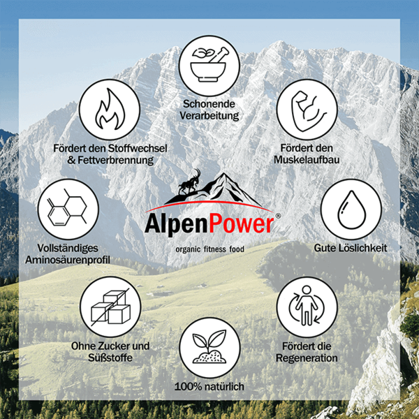 AlpenPower BIO Whey Protein – Vanille 1000 g
